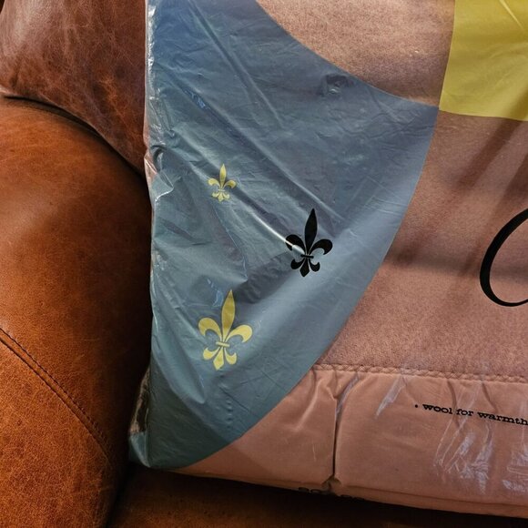 Vintage Consul 100% Wool Blanket, 80x90 Size, Beige, Original Packaging - Picture 9 of 14